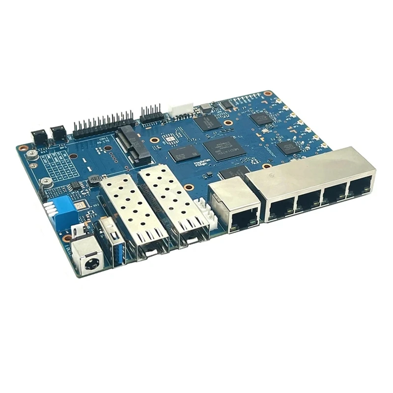 Top-For Banana PI BPI-R3 MT7986 2G+8G EMMC 2 SFP 2.5Gbe 5Gbe Router Development Board+Heat Sink+Antennas+Power Cable