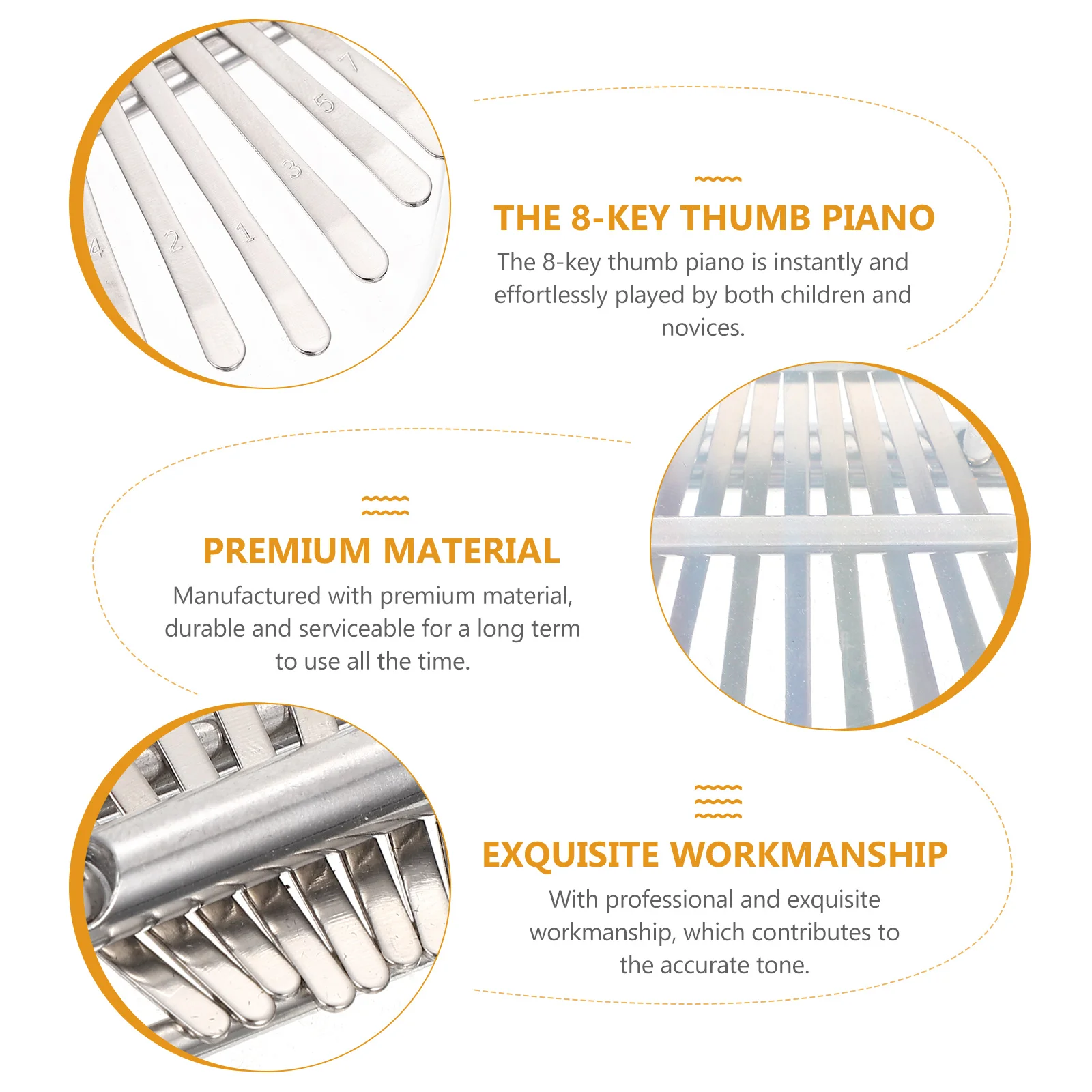 

Premium Acrylic 10-Key Mini Thumb Piano With Professional Workmanship Kalimba For Beginners Music Plaything Piano