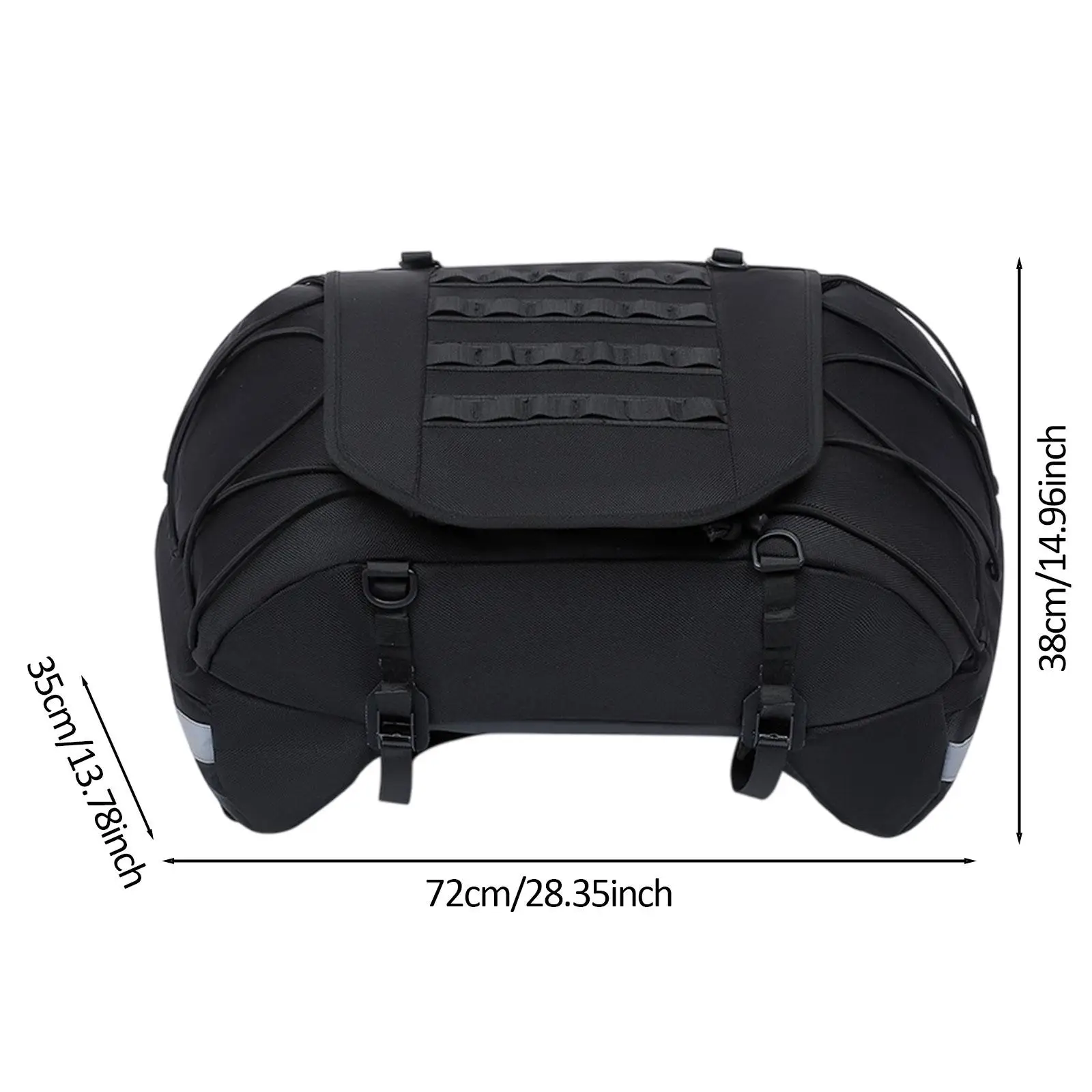Universal Motorcycle Tail Bag Handbag Oxford Cloth Saddle Bag for Outdoor