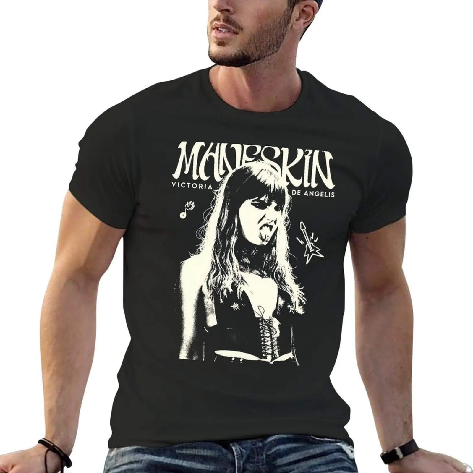 

Rock Band Music Maneskin T-Shirt customs design your own anime tshirt shirts men