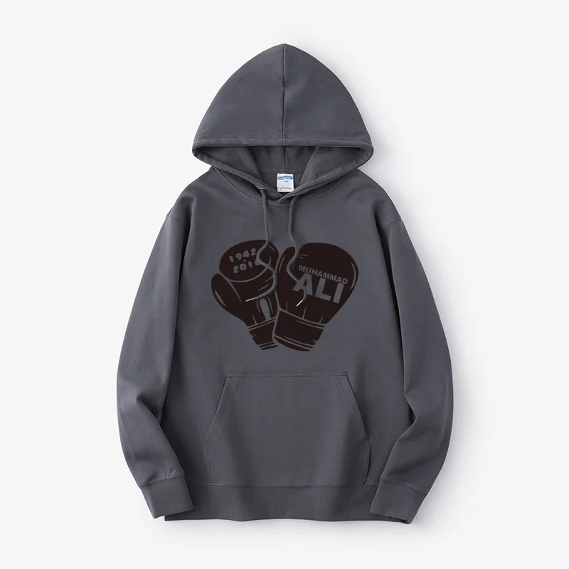 

Loose ex Hoodie Sweatirt Muhammad Ali Boxing King Original Design Cotton Polyester Blend Busin Casual Sle Printed ...