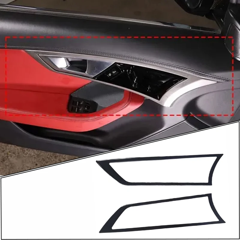 

Для Jaguar F-TYPE 2013-2024 Piano Black, внутренняя дверная ручка автомобиля, декоративная наклейка, автомобильные аксессуары, 2 шт.