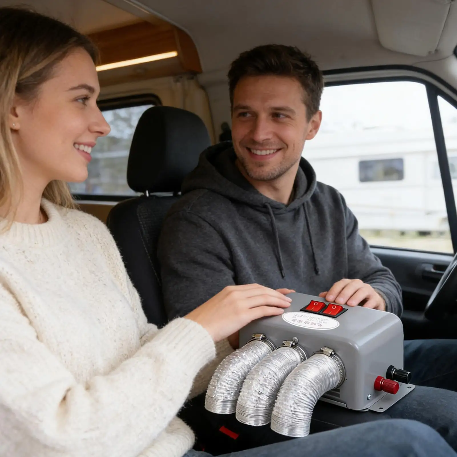 

Автомобильные обогреватели Компактный вентилятор Устройство быстрой нагрева Автомобильный вентилятор обогрева лобового стекла для грузовика RV Гараж Крытый офис Настольная палатка