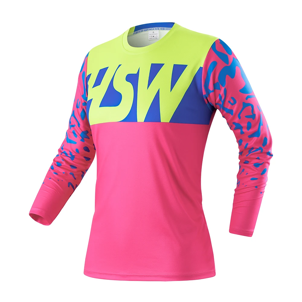 

HISERWA Women Motorcycle Shirts Racing Downhill Jersey MTB Clothing Motocross Sport Wear Clothing Cycling Jersey