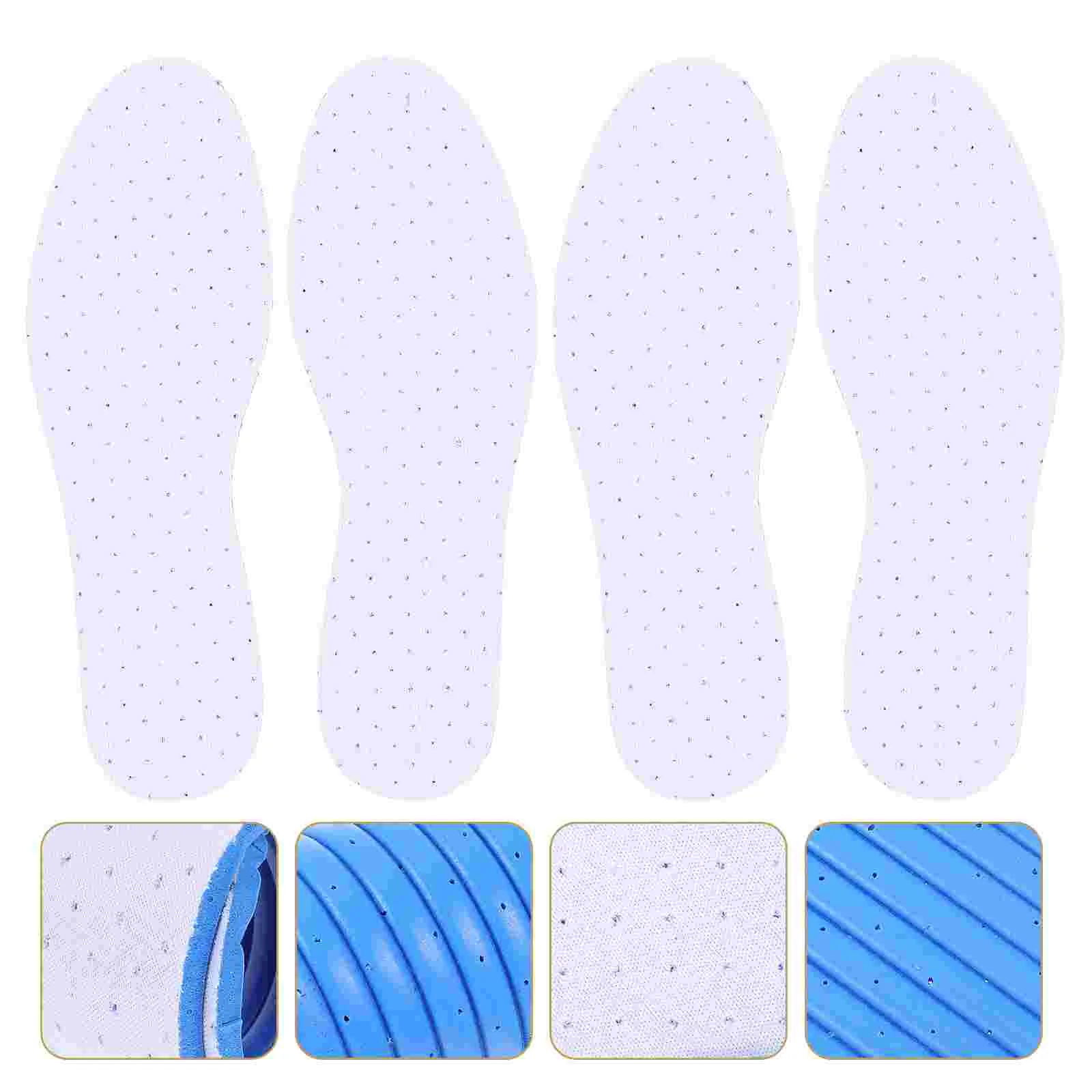 

2 Pairs Shoe Pads Replaceable Shockproof Sweat-absorbing Thin Insole Work Foot Insoles Women Shoes