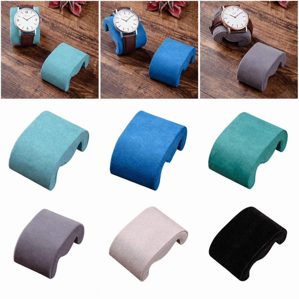 Soft Suede Velvet Watches Storage Pillow Fixed Multi Functional Fixed Pillows Display Watch Boxes Accessory Bracelet