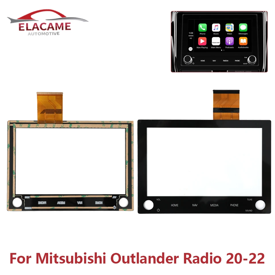 8 Inch 80pins Touch Screen Panel For Mitsubishi Pajero Outlander Sport 2019-22 8740A040 8740A130 Car Audio Radio NAV Digitizer