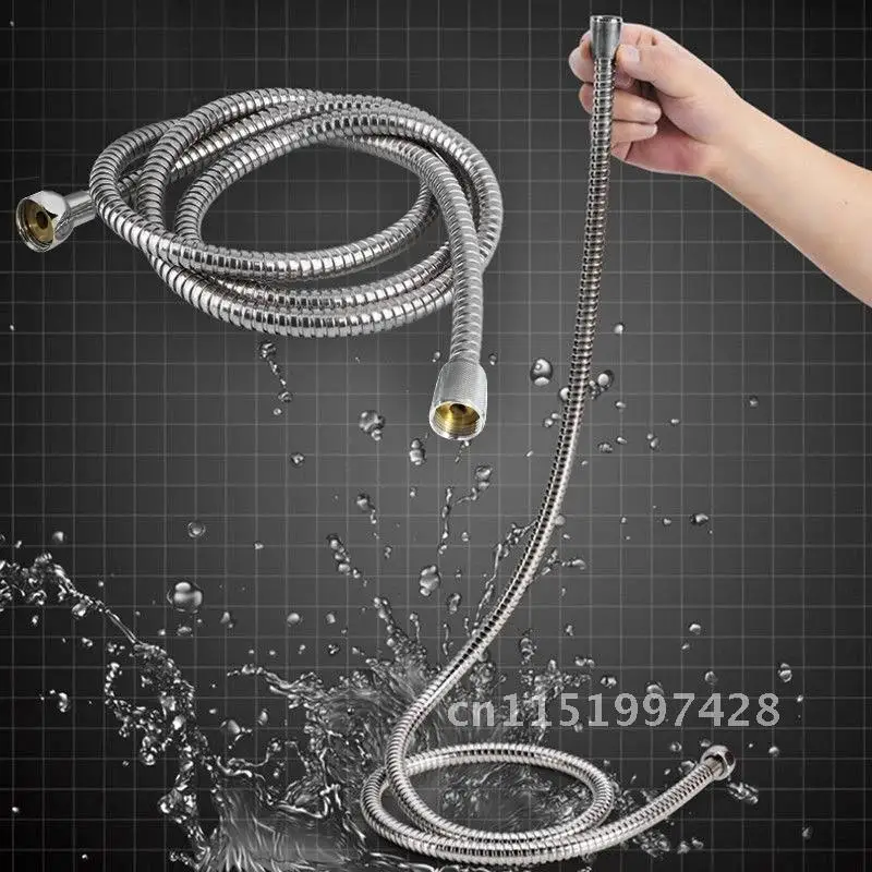 Flexible General Soft Water Pipe 1.5m or 2m Rainfall Common Shower Hose Chrome Plating Shower Pipe Bathroom Accessories Dropship