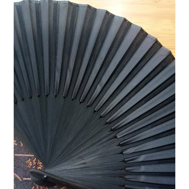 Chinese Style Black Hand Fan Vintage Folding Fans Wedding Party Favor Supplies Chinese Dance Home Party Folding Decorative Fans