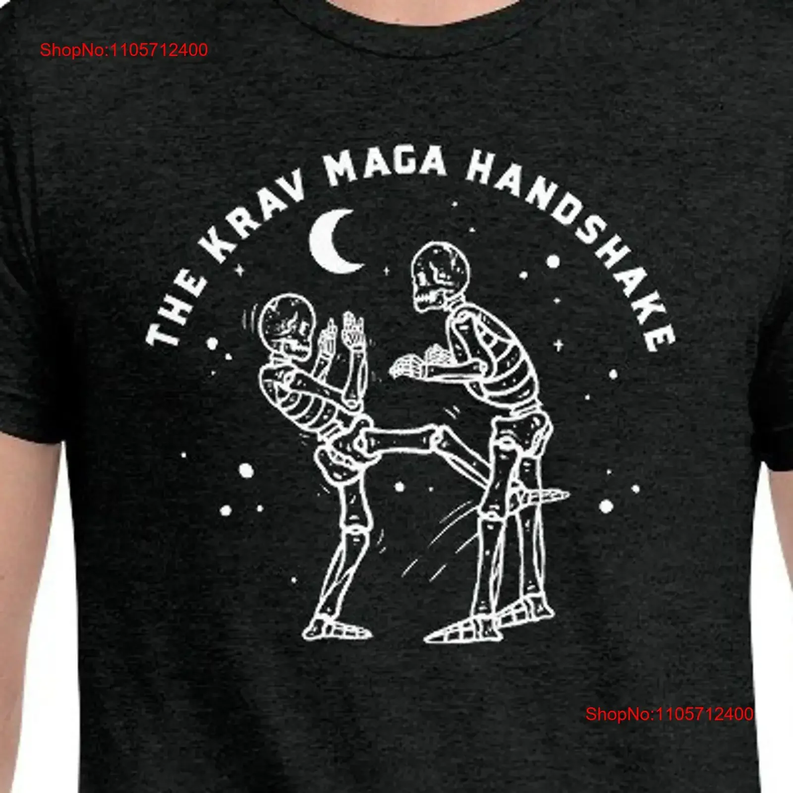 The Krav Maga Handshake Front Kick to Groin T Shirt Multiple Sizes Israeli Self Defense vintage Washed Stretched homme Stylish
