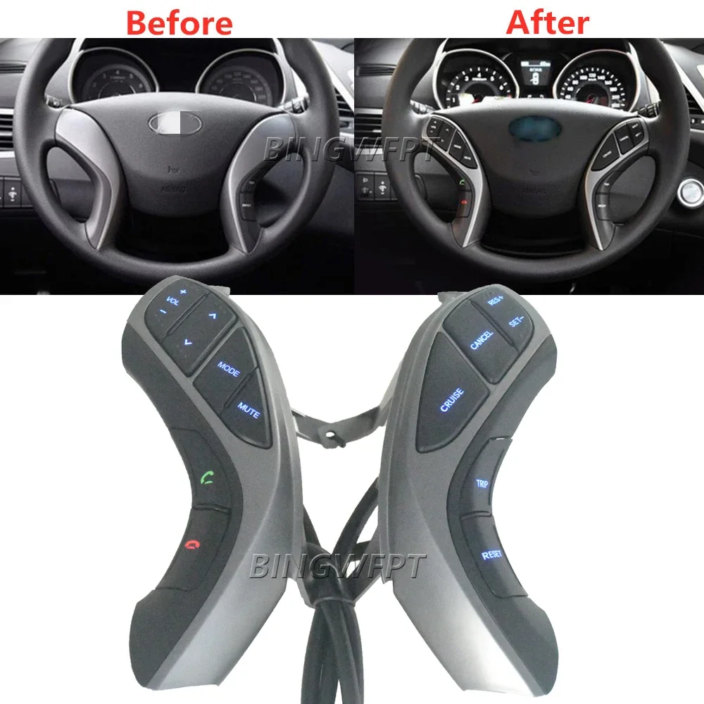 Auto Steering wheel Button For Hyundai Elantra MD 2010-2016 Audio Phone Bluetooth Cruise Control Car Switches