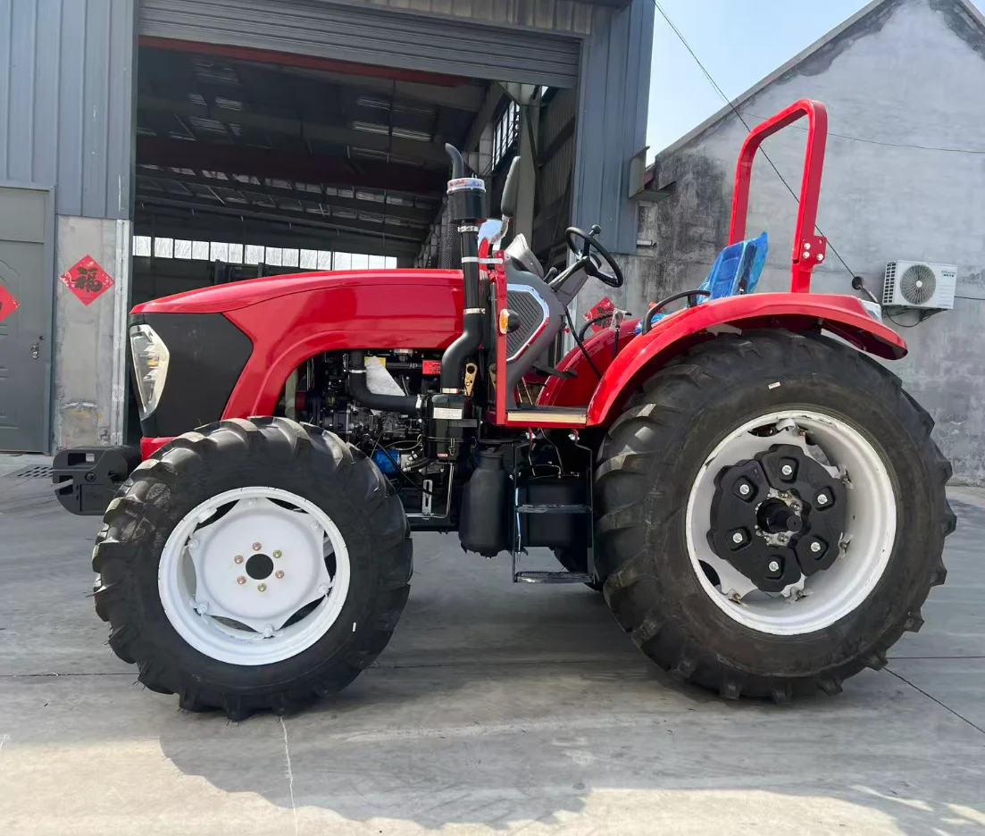 Popular 4x4 WD Diesel Wheel Tractor Rough Terrain Farm 50HP Tractor Off-road Tire Cultivated Land Tractor with CE Certified