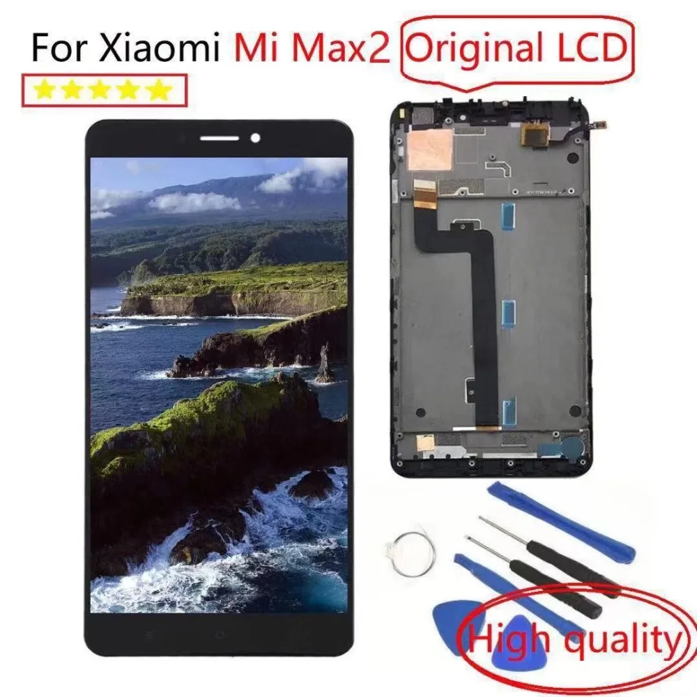 For Xiaomi Mi Max 2 LCD Mi Max 2 Display Touch Screen Digitizer With LCD Frame 6.44 