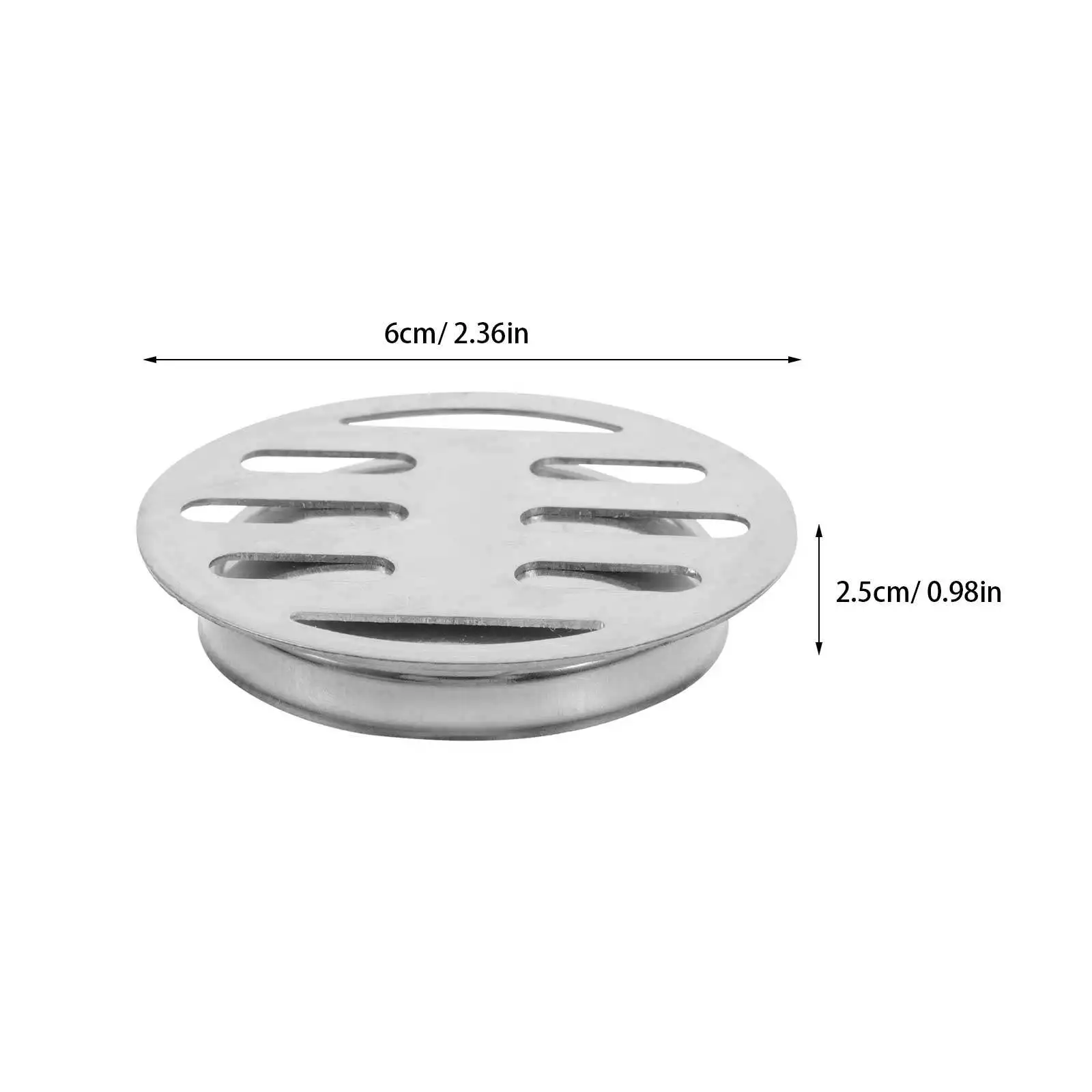 Round Stainless Steel Shower Drain Cover Replacement Floor Drain Hair Catcher Compact Metal Strainer Bathroom Compact Cover