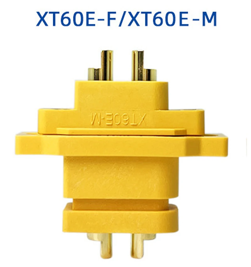 Amass-enchufe hembra XT60E-M/F de gran corriente, conector chapado en oro/latón, adaptador de conexión de batería de alimentación para modelo RC DIY