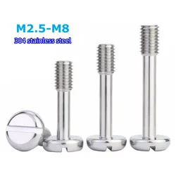 304 Stainless Steel Pan Head Slotted Screw Gb837 Hand Tightened Non Loosening Bolt M2.5M3M4M5M6M8