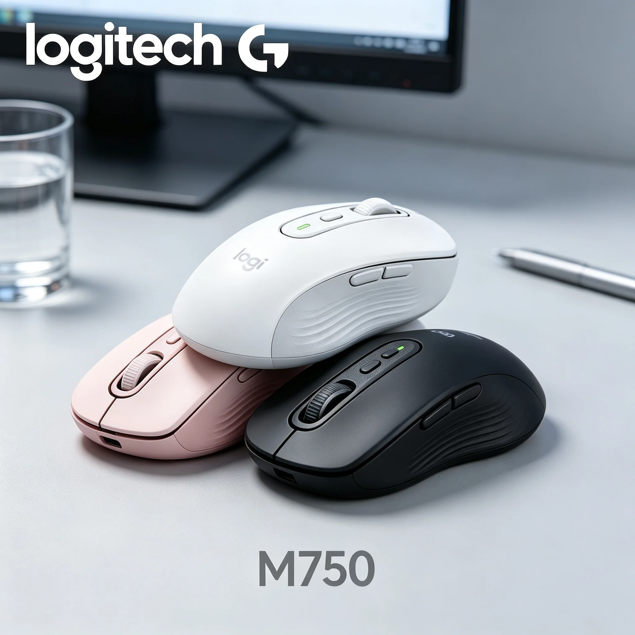 Logitech M750 High Precision Sensor Wireless Mice, Precise Target Lock for CS Shooting Game, Accurate Cursor for Contract Text M