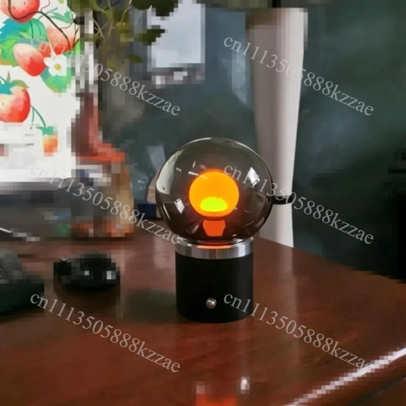 Art Deco Glass Planet Table Lamp High-end Minimalist Atmosphere Light for Bedroom Bedside Decor