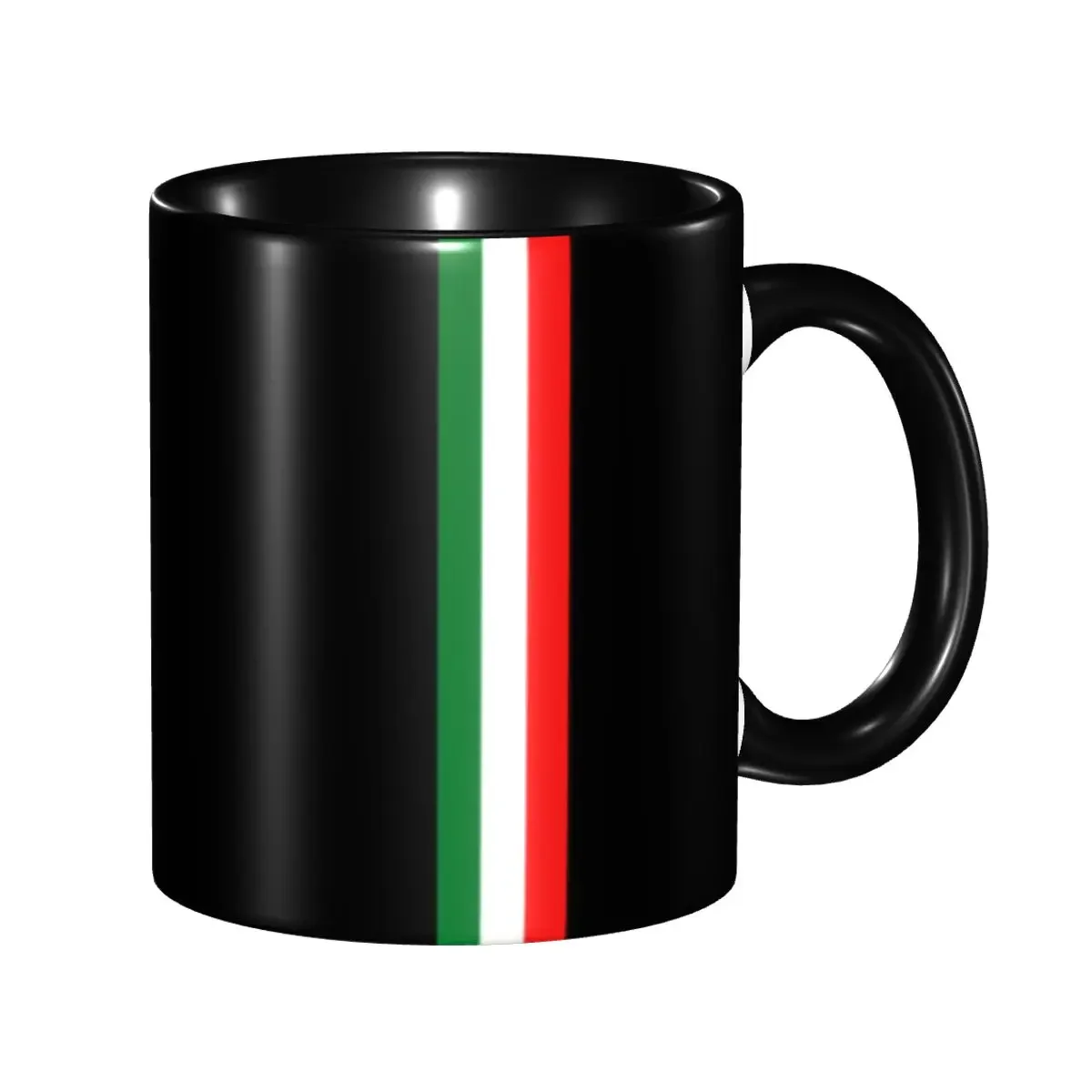 Minimalist Italian Flag Italy Coffee Mugs DIY Personalized Patriotic Ceramic Mug Creative Gift