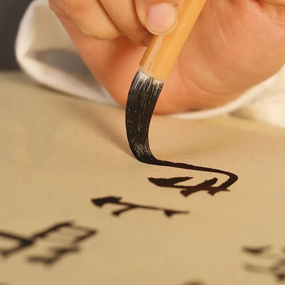 

Traditional Chinese Calligraphy Brush Oil Watercolor Wolf Hair Scriptures Writing Brush Bamboo High-end Art Paint Brush Student
