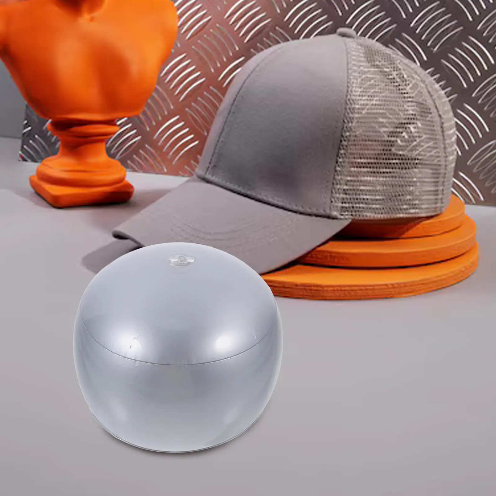 Inflatable Hat Stand PVC Material Foldable Lightweight Adjustable Width Hat Form Holder for Baseball Cap Visor Insert Fedora