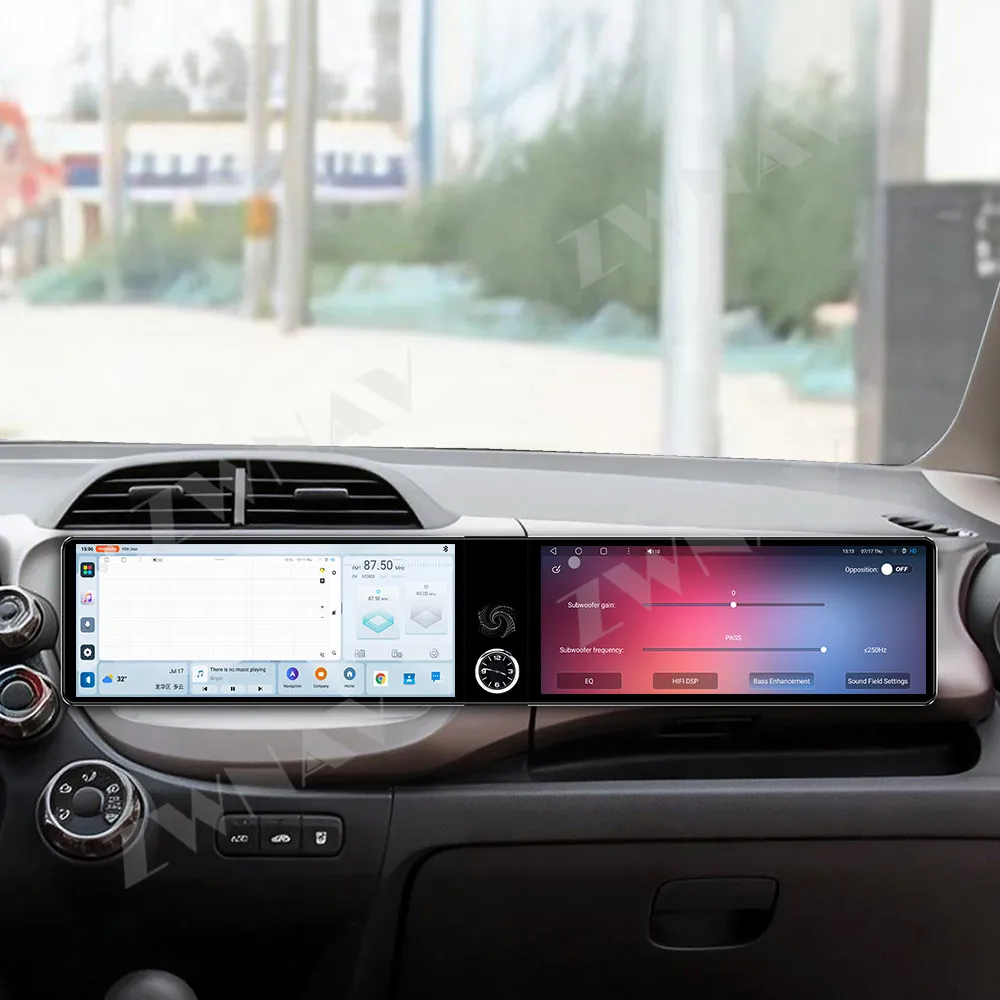 Para Honda Fit 2008-2013, Player Multimídia GPS para Carro com Tela Touch HD de 12.3" Android 13, Acessórios de Interior para Carro, Unidade de Estére