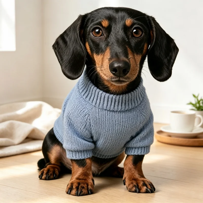 Hundepullover mit Bärenmuster, warme, weiche Hundekleidung, modischer Rollkragenpullover für Welpen, gemütlicher Strickpullover für Haustiere, süßer Katzenpullover, Bekleidung für Bichon. – Detail 13