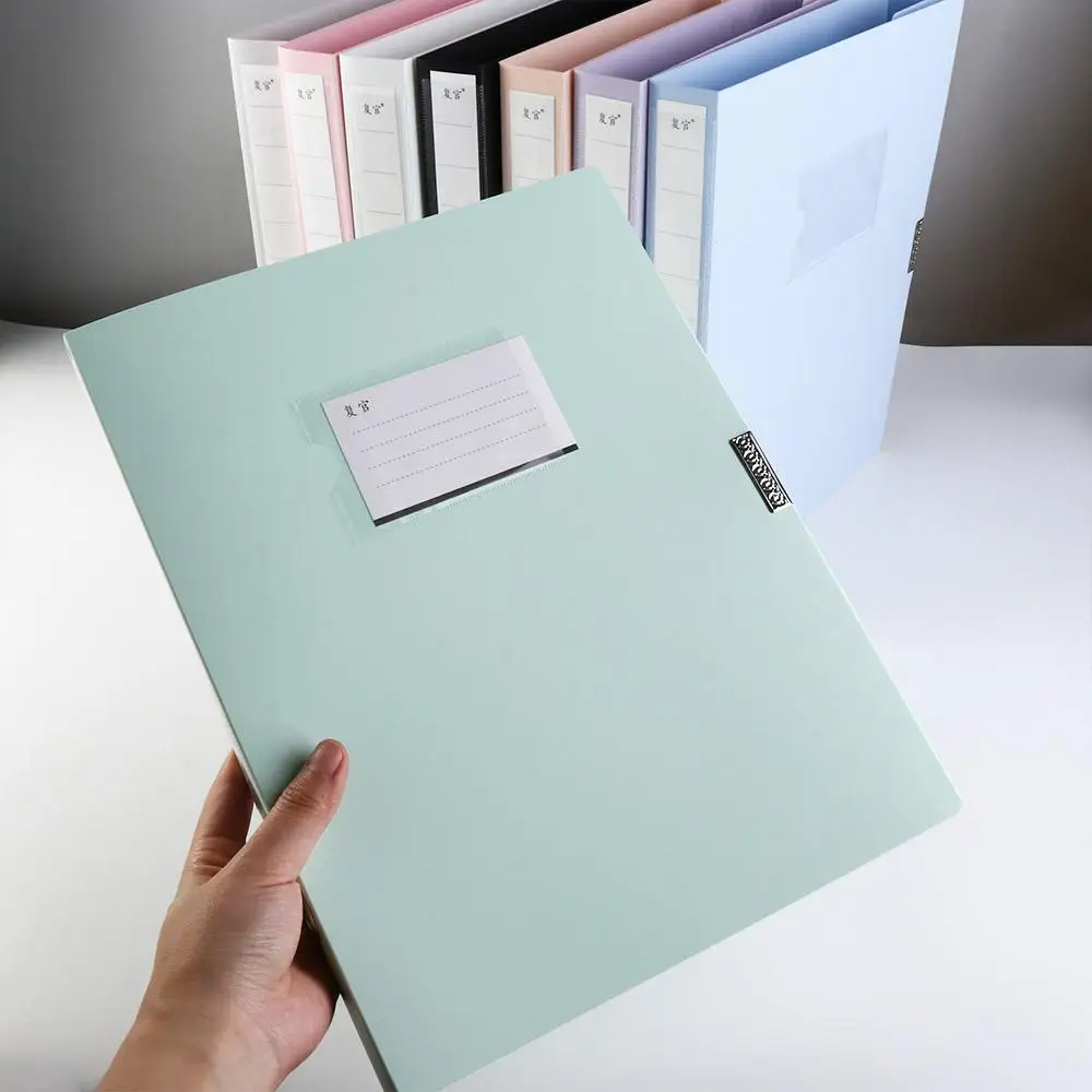 Multifunctional A4 File Organizer Box Thickened Dustproof File Paper Organizer Morandi Color PP Plastic Desktop Storage Box