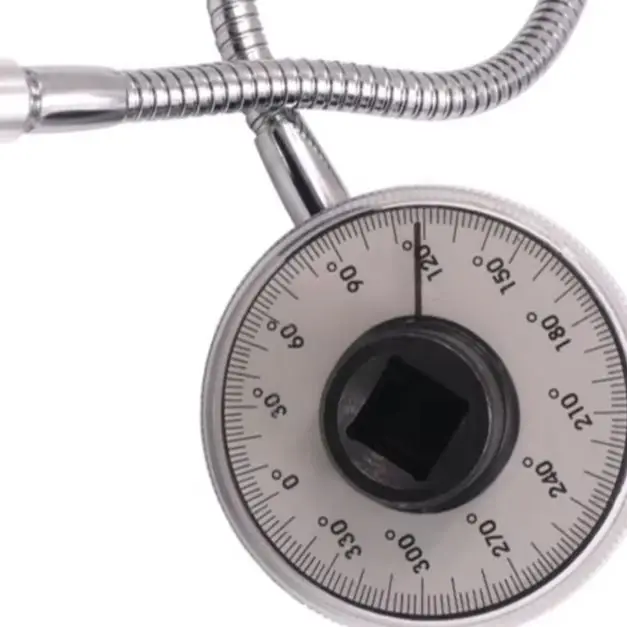1/2 Inch Drive Torque Angle Gauge Meter Pointer Style Steel Tool For Ratchet Wrench Torque Compensation And Maintenance