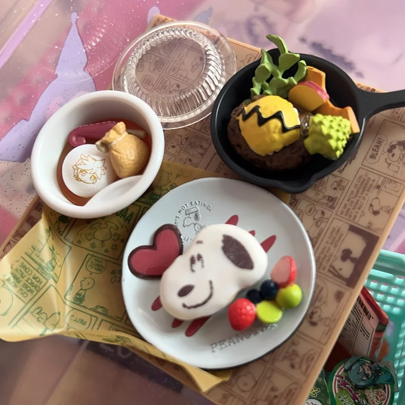 

Re Ment Snoopy Peanuts Miniature Cafe Tour Scene Collectible Figurine Desktop Ornament For Collection Display