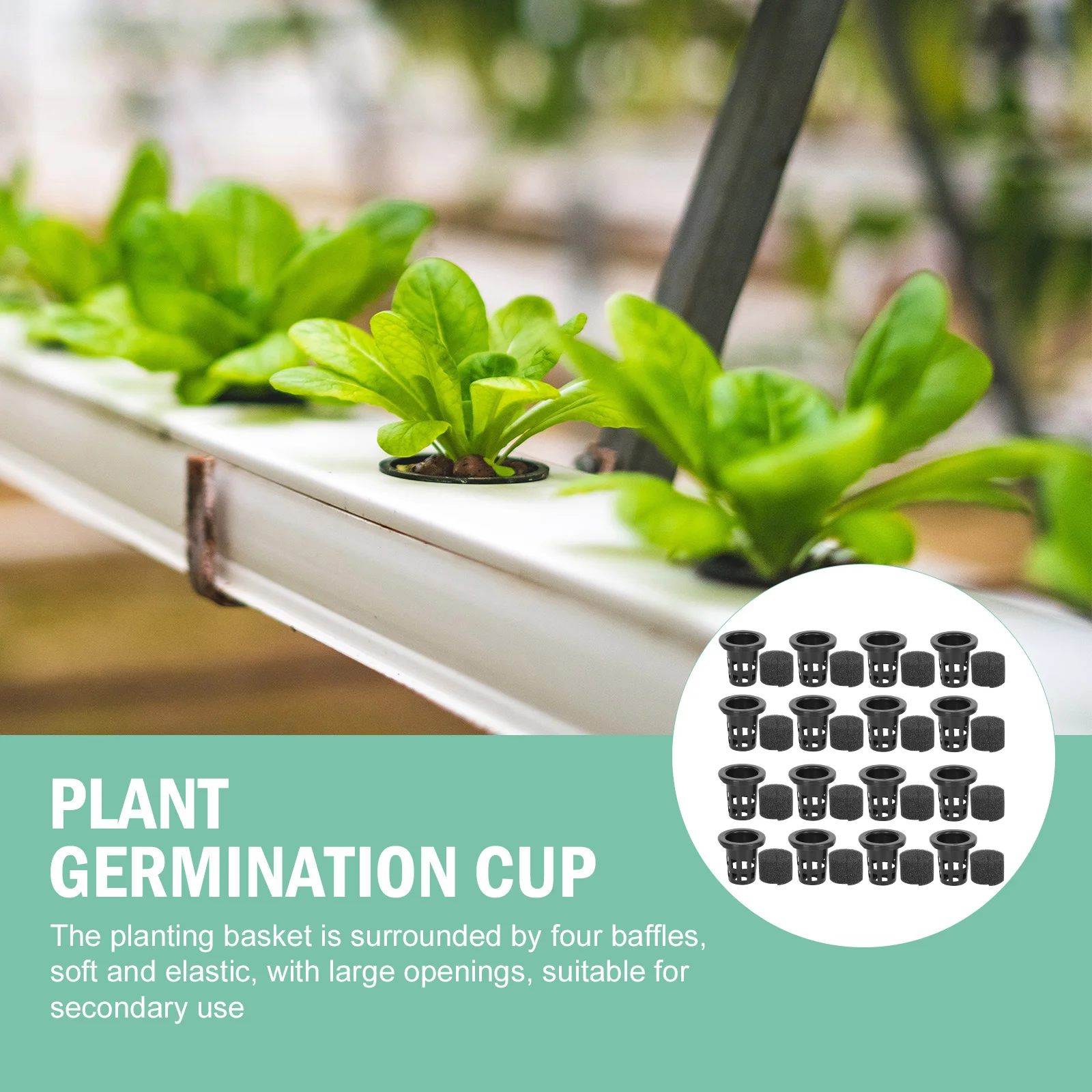 

100 Pcs Hydroponic Planting Basket Cotton Set PP Material Mesh Net Cups Unsoiled Cultivation Nursery Pots Container