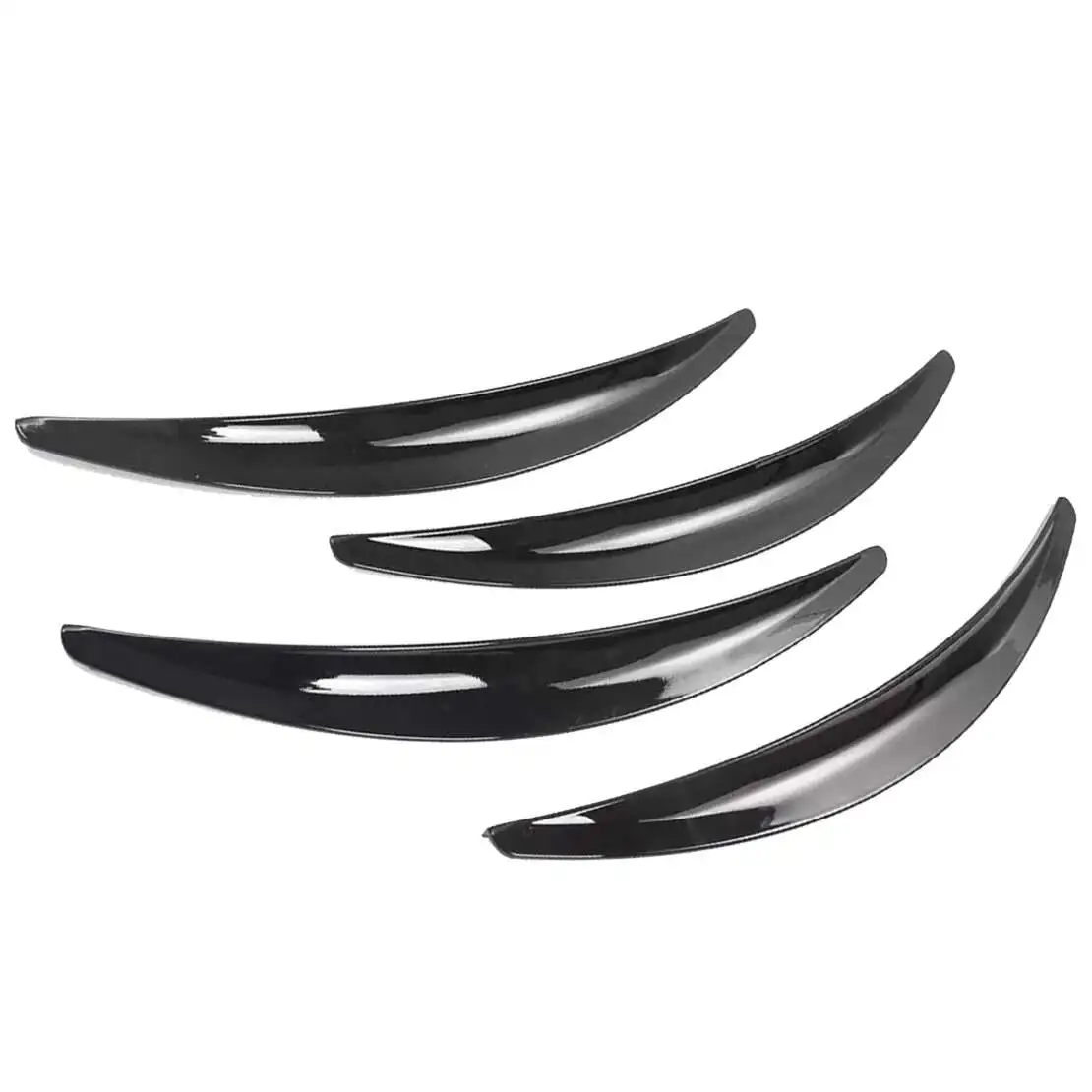 4Pcs 25cm Black PVC Universal Car Truck SUV Van Wheel Eyebrow Arch Trim Lips Fender Flares Protector Protection Strips