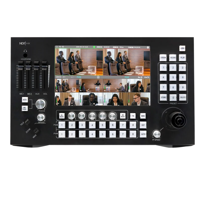 Video Conference System PTZ Controller Keyboard Joystick for PTZ Camera POE Function Protocol Connection