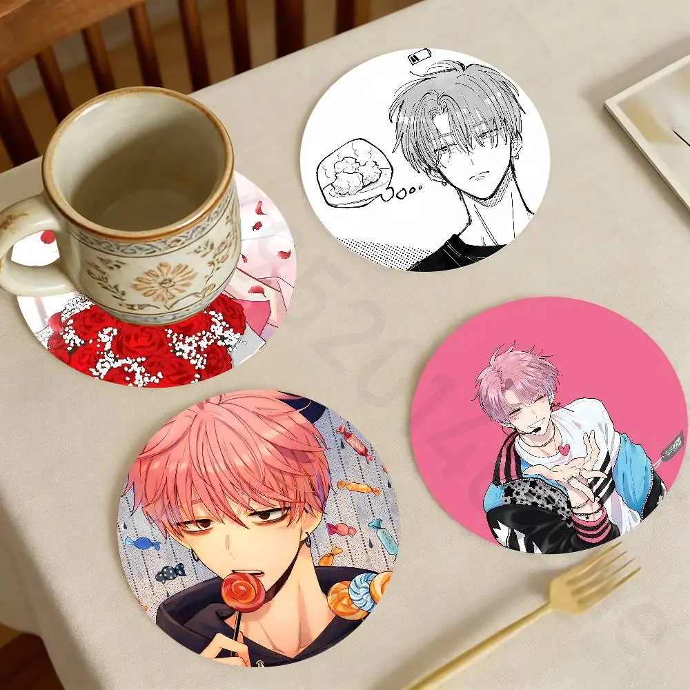 

T-Tamon-kun Ima Docchi Fukuhara Tamon Wooden Theme Desktop Heat Mats Home Decor Coffee Mug Coasters For Office Restaurant