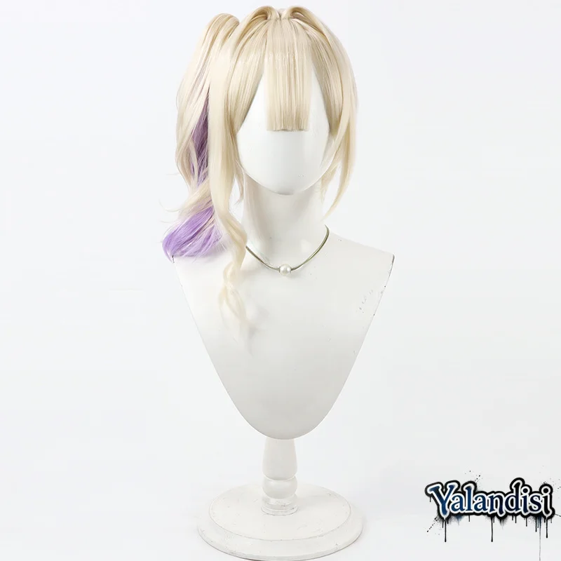 Yalandisi& Virtual YouTube Vtuber Kurumi Noah Cosplay Wig Halloween Carnival Party Props Synthetic Hair Heat Resistant Fibe