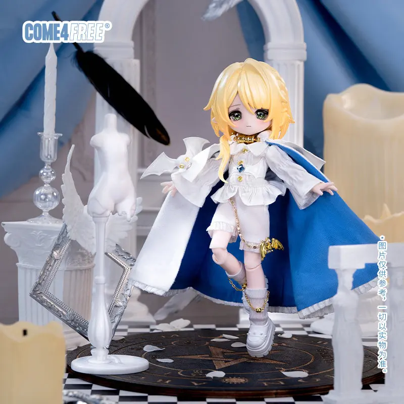 

Одежда для кукол Bjd COME4FREE, наряд для куклы Ob11, серия Fairy Tale, Morning Echo, бело-синий плащ ручной работы, костюм для коллекционеров кукол Bjd