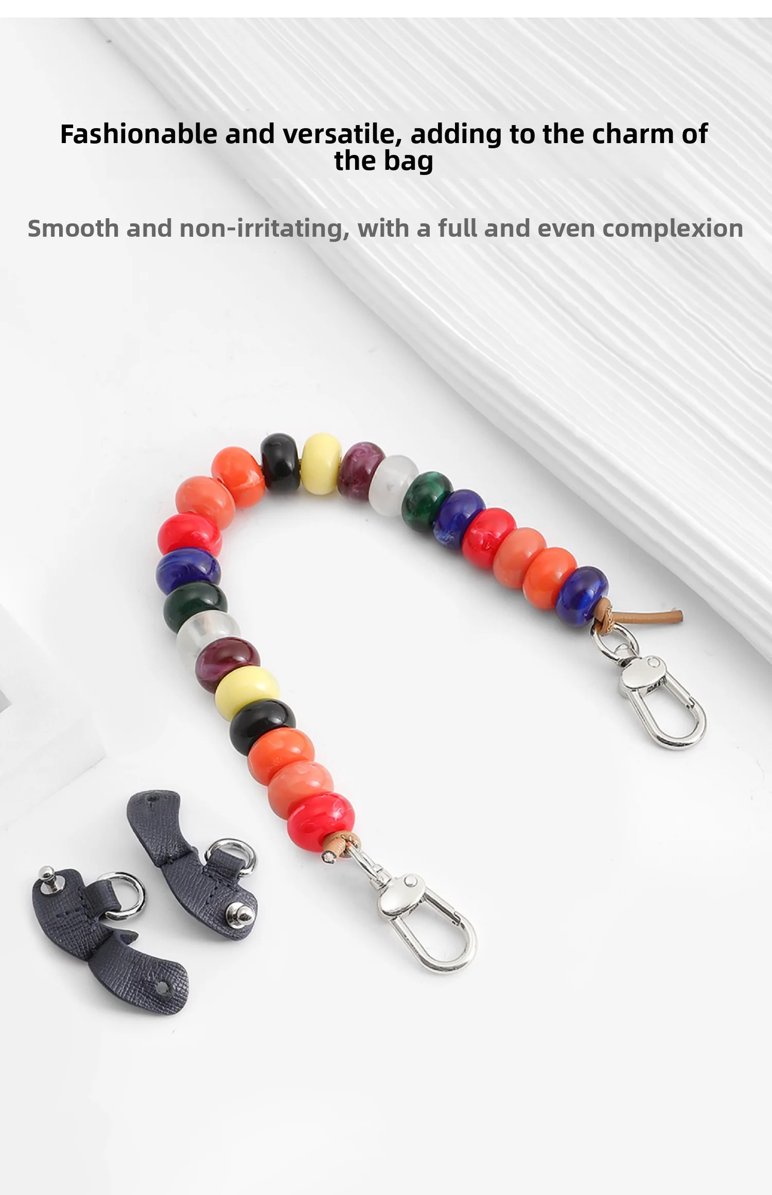 Colored Beading Bag Handle For Longchamp Mini Pearl Chain Bag Strap Shoulder Strap Bag Decoration Bag Replacement Accessories