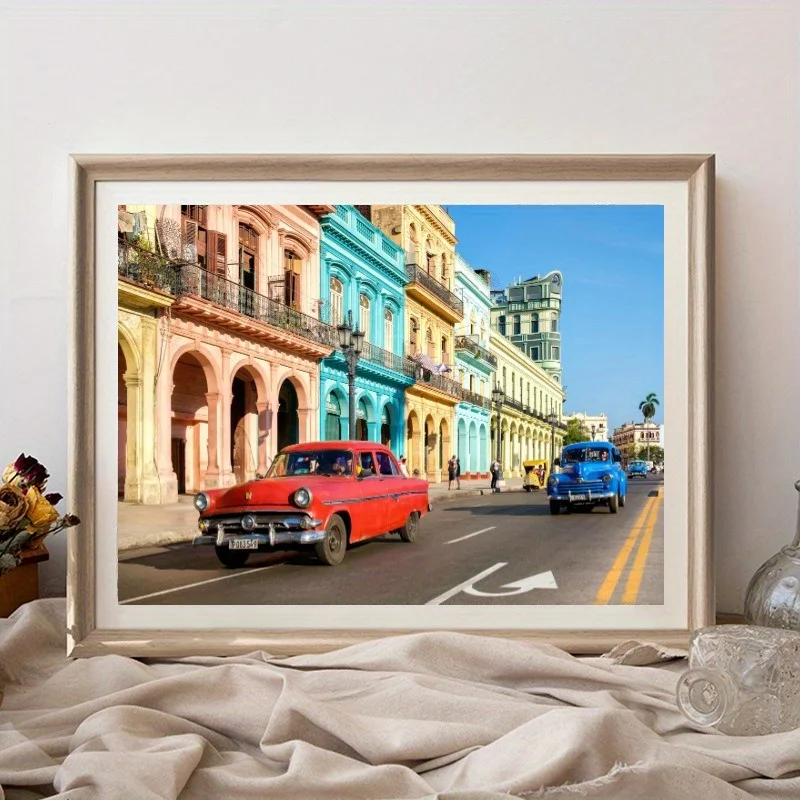 Rompecabezas de 500 piezas para adultos, rompecabezas de papel para pintura de coche callejero, decoración del hogar, exhibición de pared, regalo de Navidad y Halloween