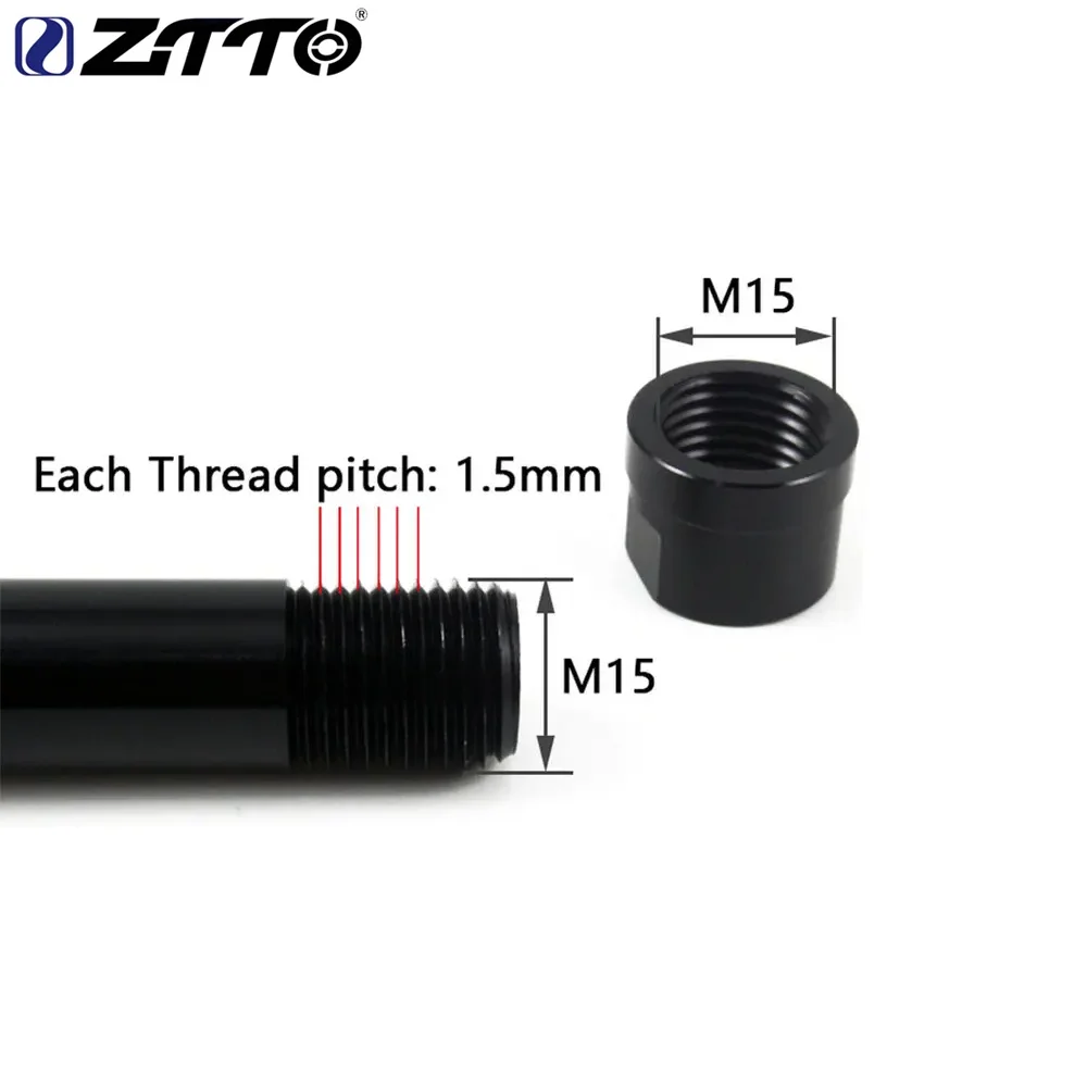 ZTTO eBike自転車スルーアクスルナットM15 P1.0 P1.5 P1.75ハブシャフトキャップバイクアクセサリー交換用ナット自転車アクセサリーパーツ