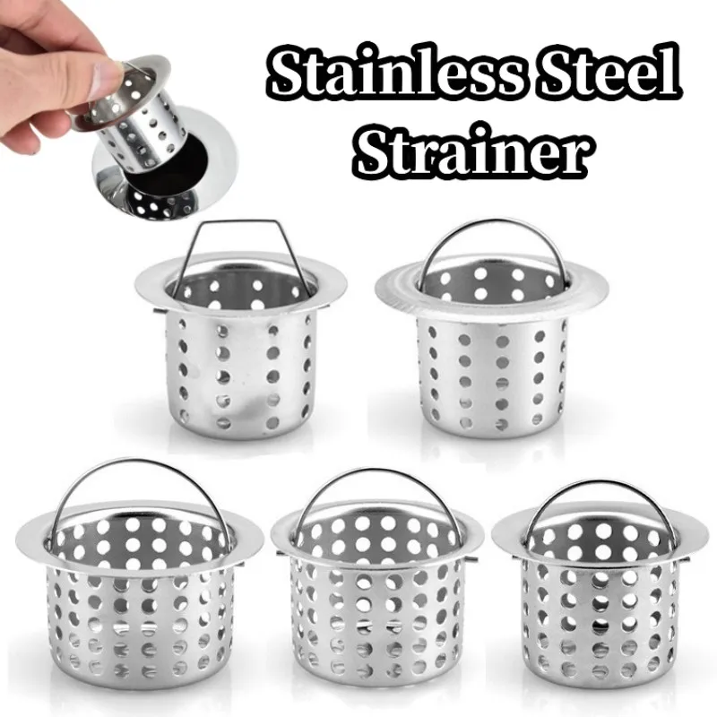 

Stainless Steel Floor Drain Filter Sink Strainer Bathtub Hair Catcher Anti-clog Deodorant Stopper Kitchen Bathroom Accessories