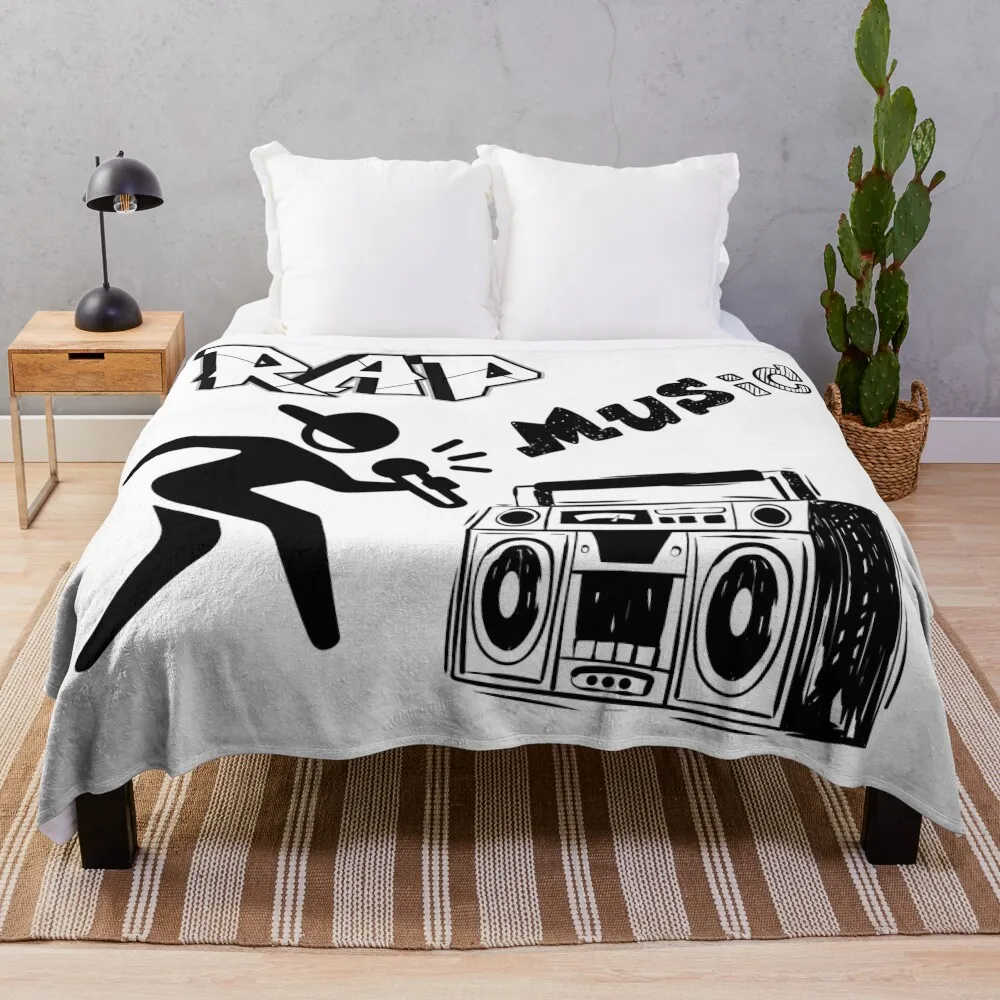 Rap Icon, Boombox Beats Throw Blanket christmas decoration Flannel Blankets