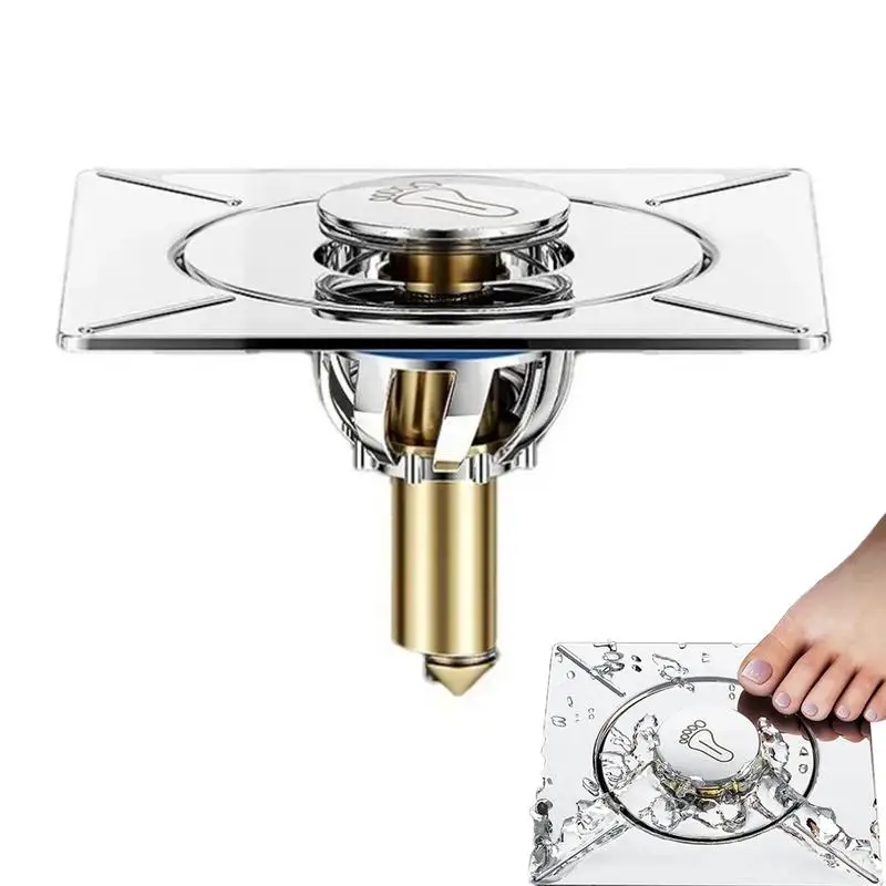 

Слив в пол для душа, предотвращение запаха пола, квадратный слив для унитаза, система быстрой дренажа, пробка для слива раковины, ножная педаль для отеля