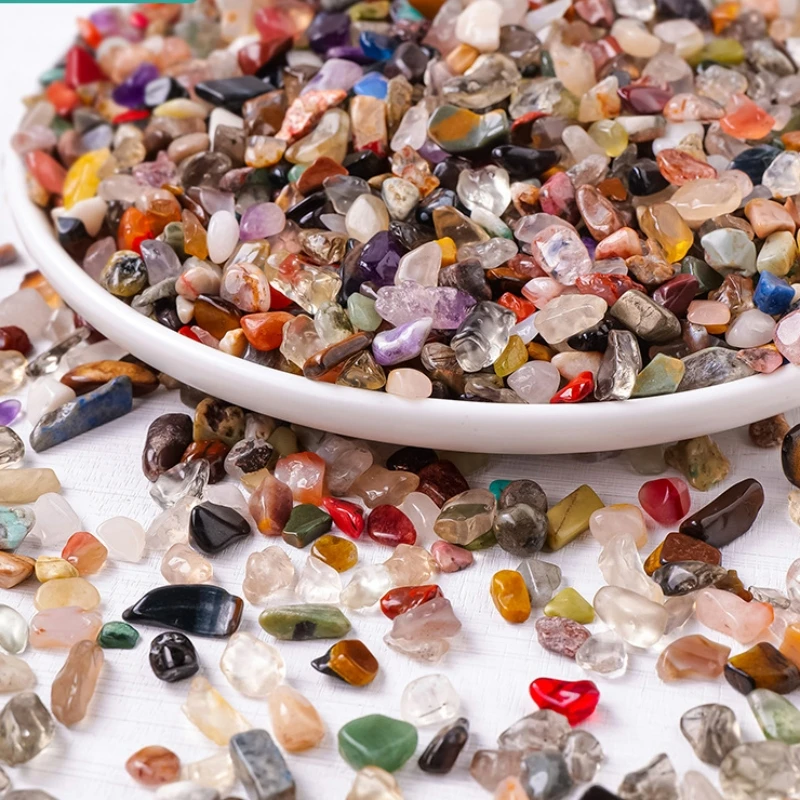 50/100g Natural Stone Crystal Chips Stone 3-12mm Irregular Gemstones Healing Crystal Loose Rocks Bead for Crafts, Vases Filler