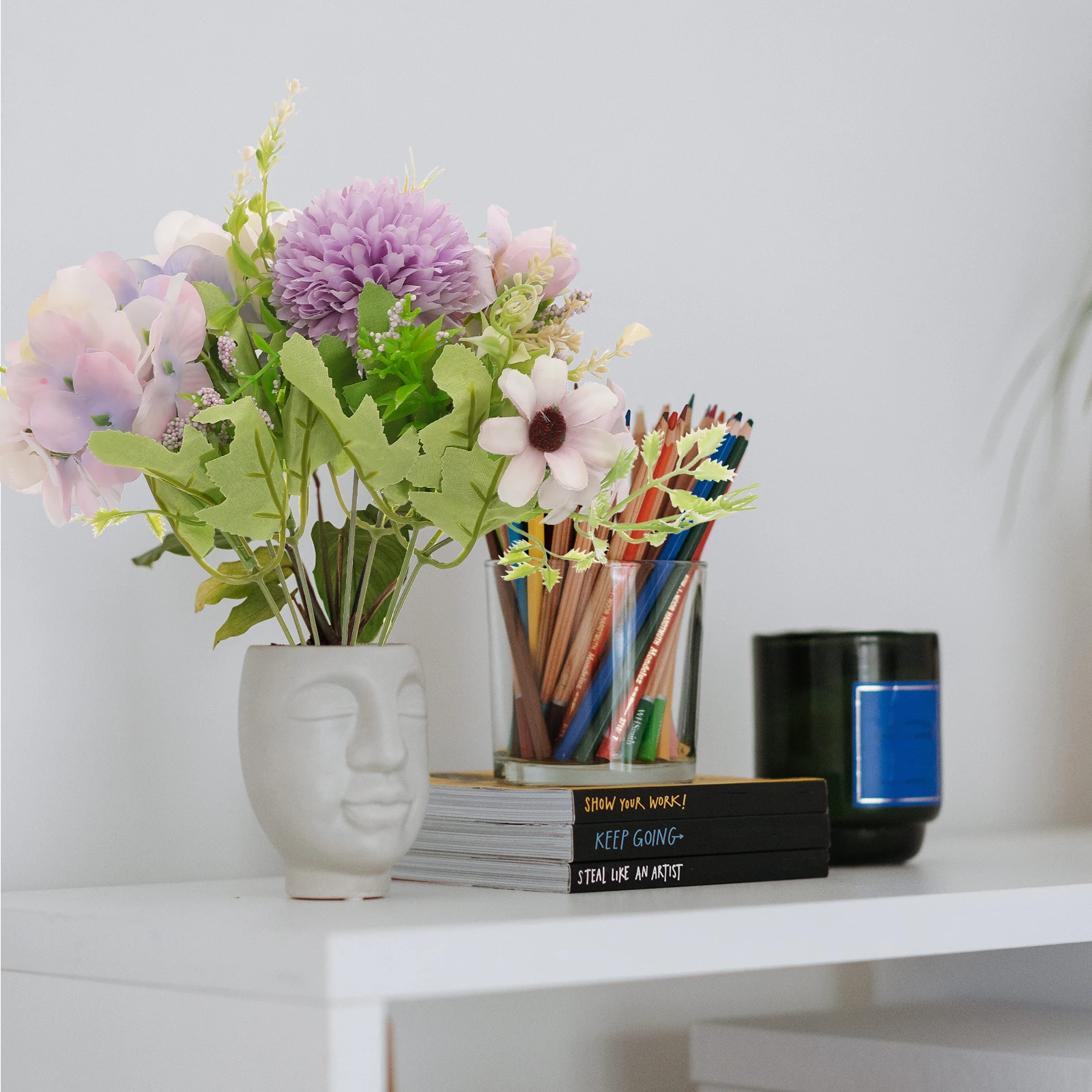 

Artificial Sunflower Bouquet Lifelike Wedding Decor Fake Floral Bouquet for Home Office Party Decoration Realistic Fake Flowers