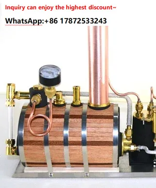 Double cylinder reciprocating steam turbine power unit single vertical horizontal boiler view 6