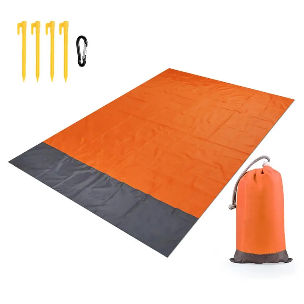 Fogcroll Waterproof Pocket Beach Blanket Folding Camping Mat Mattress Portable Lightweight Mat Outdoor Picnic Mat Sand Beach Mat