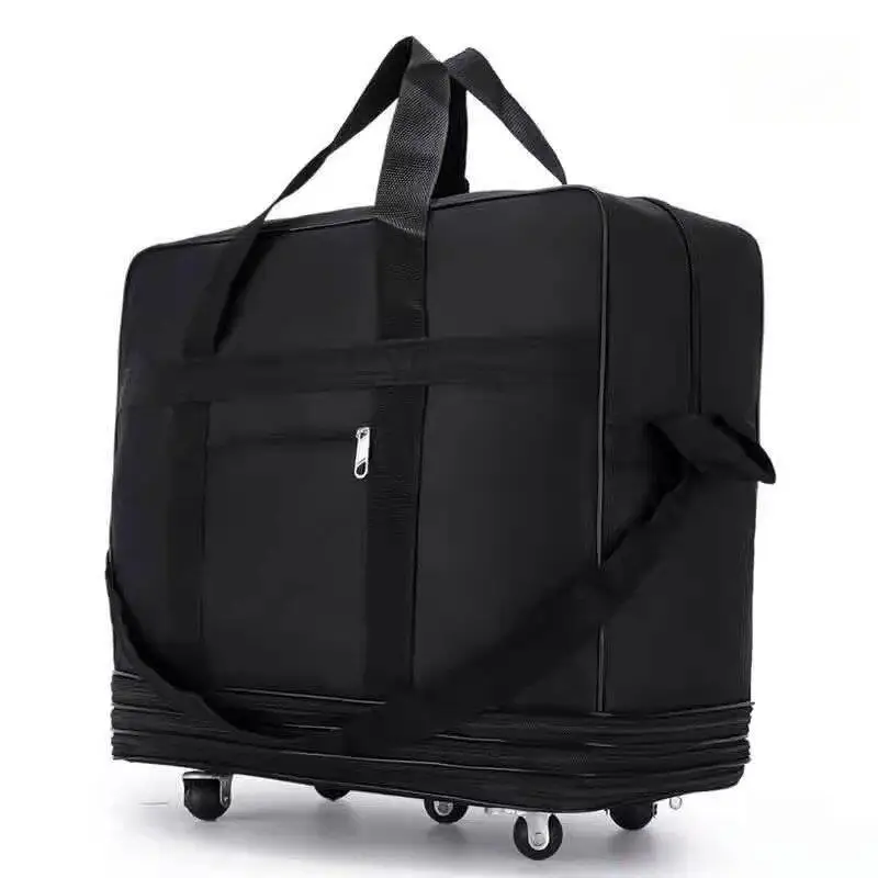 

Large Capacity Canvas Airline Check-In Baggage Bag with Wheels Moving Travel Bag Luggage Carry-On Suitcase for Youth Casual