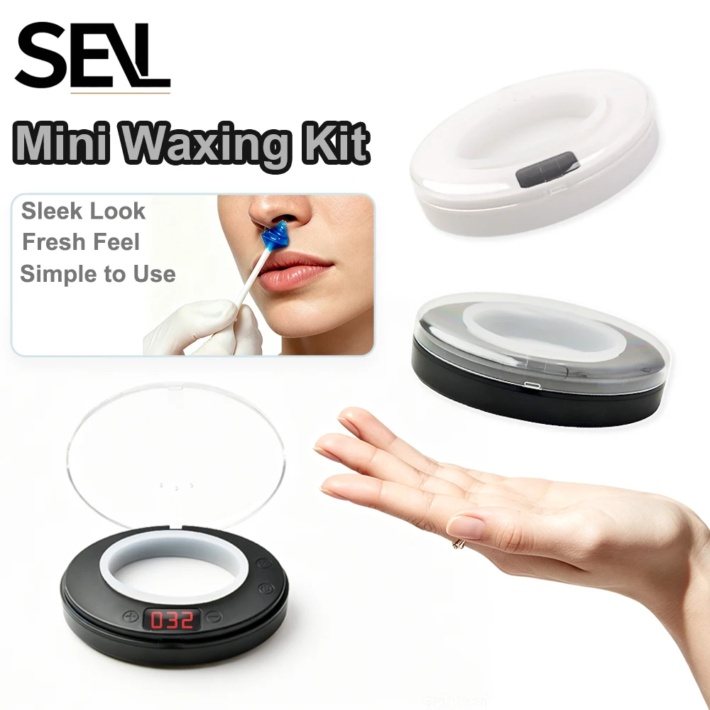 Mini Wax Heater Machine Silicone Bowl Wax Warmer Nose Ear Hair Removal Waxing Kit Wax Bean Wax Heating for Home Salon