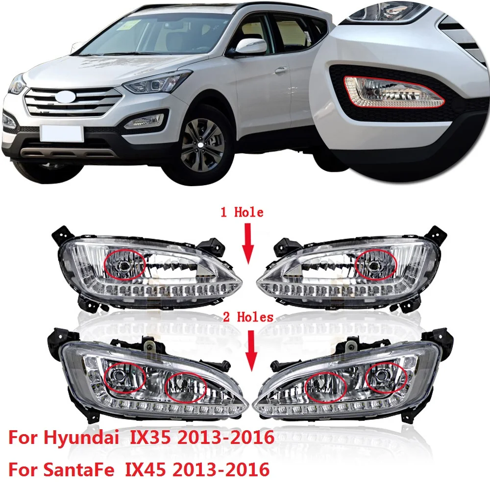 

Kamshing For Hyundai IX35 2013 2014 2015 2016 Santa Fe SantaFe IX45 DRL Foglight Daytime Running Light Fog Light Fog lamp