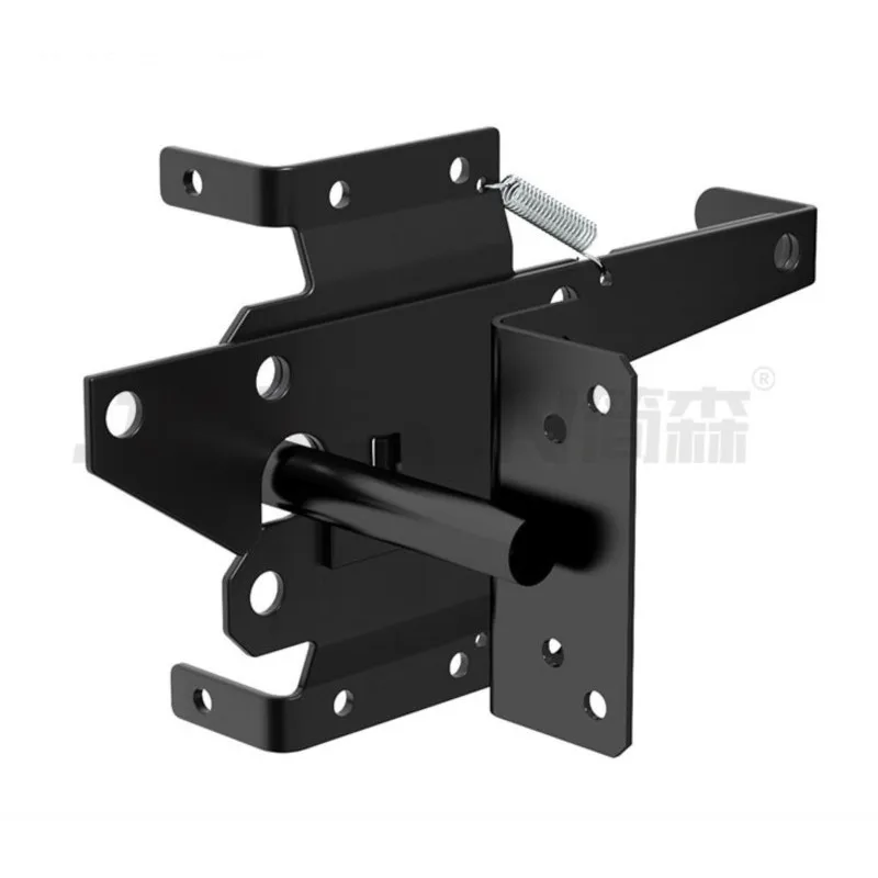 Garden Fence Door Hinge Self-Locking Latch Wood Fence Door Lock Outdoor PVC Guardrail Latch Accessories